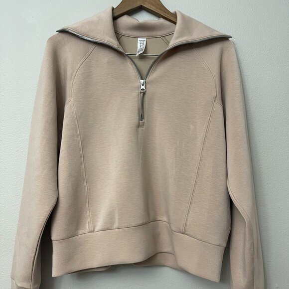 Spanx Tan Air Essentials Half Zip Pullover Medium - Picture 1 of 5